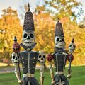 Zaer Standing Halloween Skeleton Soldiers - Set of 2 ZR983492-3